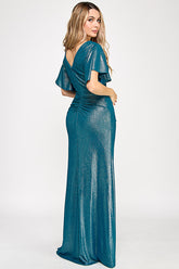 Lenovia 5329 Foil Fabric Bridesmaids Dress